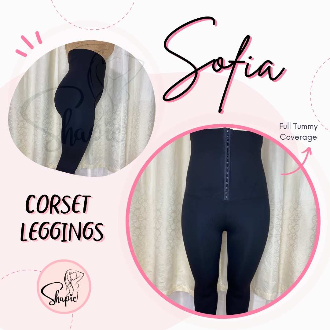 Sofia Corset Leggings by ShapiePH - Full Tummy Coverage High Waist